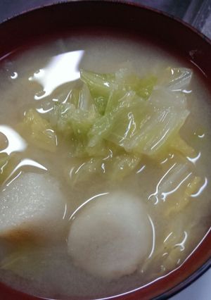 白菜とろつ 味噌汁-レシピのメイン写真