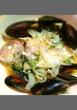 コストコのムール貝で魚の蒸し料理-レシピのメイン写真