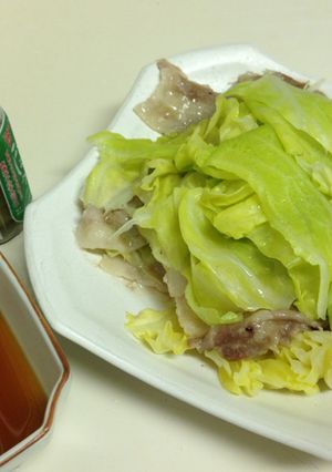 *キャベツと豚バラ*レンジで重ね蒸し-レシピのメイン写真