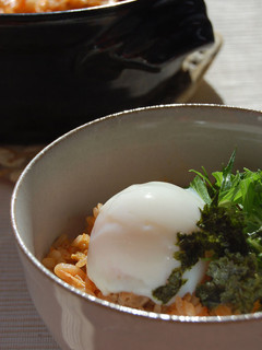 刺激的♪キムチの炊き込みご飯(土鍋使用)-レシピのメイン写真