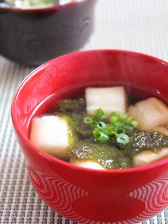 あぶり焼きのりと麩のお吸い物-レシピのメイン写真