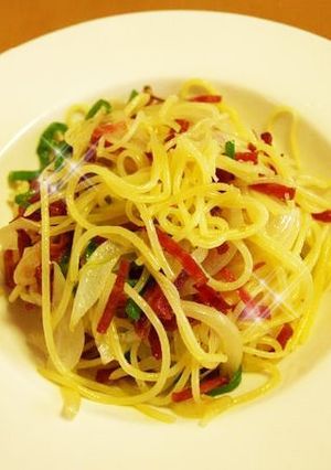 サラミのスパイシーパスタ-レシピのメイン写真