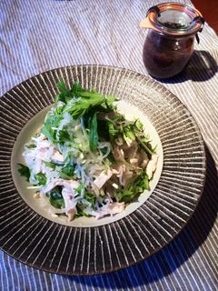 水菜と大根とササミの梅ドレッシングサラダ-レシピのメイン写真