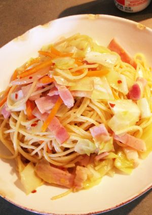 キャベツで作るペペロンチーノ-レシピのメイン写真