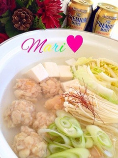 飲み干すスープ♡我が家の鶏団子【旨塩鍋】-レシピのメイン写真