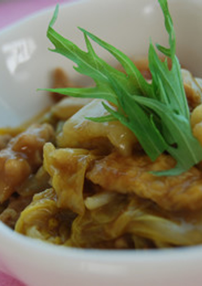 　簡単　白菜と豚肉のカレー煮　-レシピのメイン写真