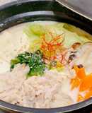 夕飯にもピッタリ！豚バラとレタスの豆乳鍋