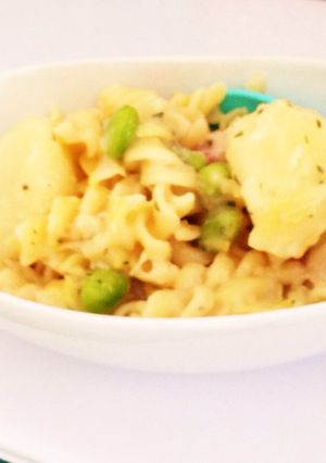 枝豆とパスタ入りのホワイト・シチュー-レシピのメイン写真