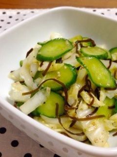 きゅうりと白菜と塩昆布のナムル風浅漬け-レシピのメイン写真