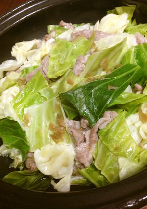 キャベツと豚肉のザーサイ蒸し-レシピのメイン写真