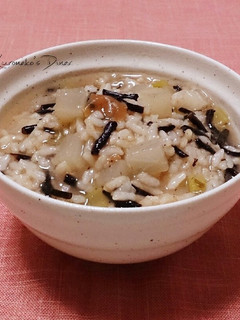 炊飯器お粥*梅風味ひじき大根-レシピのメイン写真