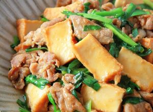簡単！節約＊豚肉と厚揚げのピリ辛味噌炒め-レシピのメイン写真