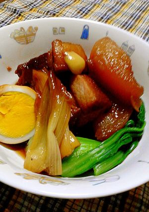ﾄﾛﾄﾛ☆大根と角煮(ﾈｷﾞ卵創作編)♪-レシピのメイン写真