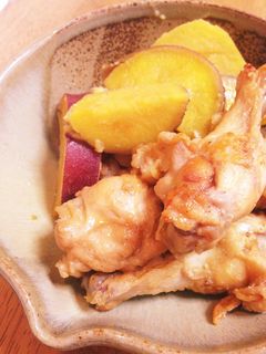 さつまいもと手羽元の甘辛煮-レシピのメイン写真
