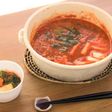 小松菜と豆腐のチゲ鍋 トマトジュース入り