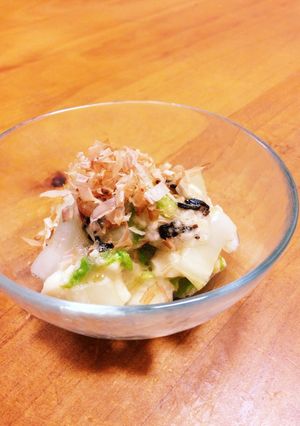 簡単1品!白菜と長芋の塩昆布和え-レシピのメイン写真
