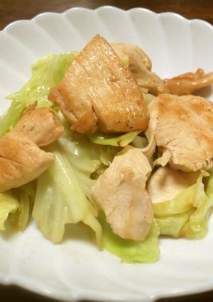 鶏肉とざく切りキャベツのコショウ炒め-レシピのメイン写真