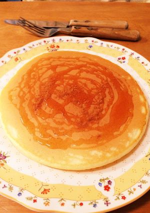 簡単朝ご飯！ホットケーキ蜂蜜シナモンかけ-レシピのメイン写真
