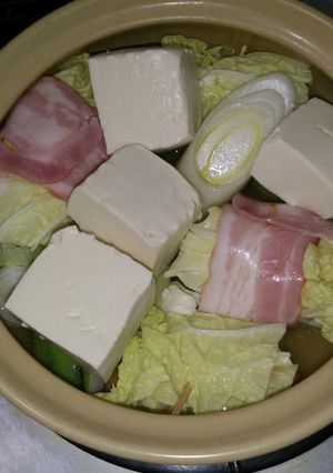 ウインナーの白菜巻きまDe湯どうふ鍋-レシピのメイン写真