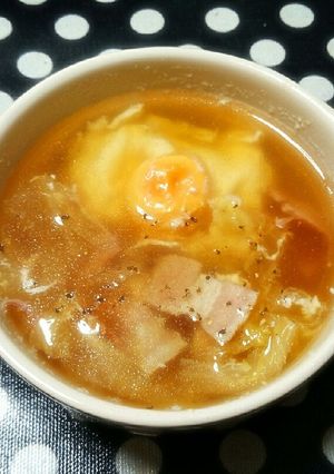 白菜とたまごの和風コンソメスープ-レシピのメイン写真