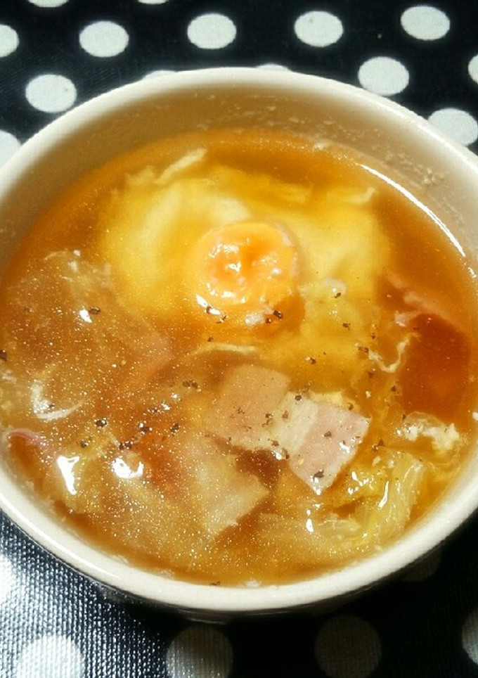 白菜とたまごの和風コンソメスープ-レシピのメイン写真