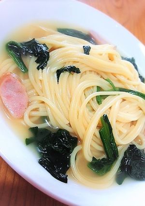 フライパン１つで！簡単塩系スープパスタ♪-レシピのメイン写真