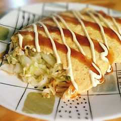 รูปของ 簡単節約★お好み焼き風キャベツとたまご！