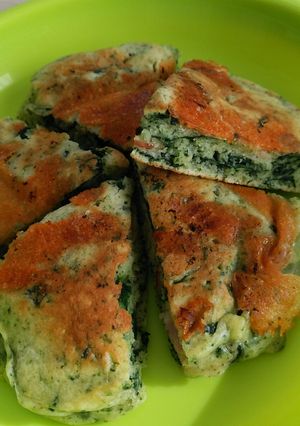 ほうれん草のパンケーキ-レシピのメイン写真