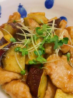 鶏胸肉とサツマイモのスタミナ炒め-レシピのメイン写真