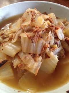 白菜と白ねぎとはごろも煮のたいたん-レシピのメイン写真