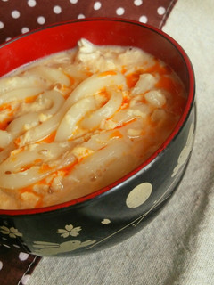 ウェイパーで♡ふわふわ牛乳味噌うどん-レシピのメイン写真