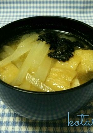 簡単！シャキシャキ❇ヤーコン❇の味噌汁♪-レシピのメイン写真
