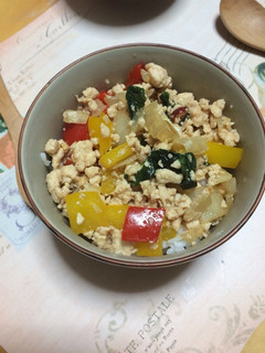 ガパオそぼろ丼-レシピのメイン写真