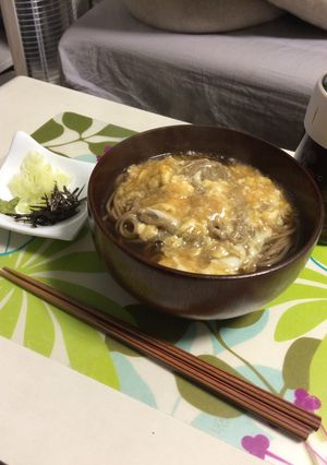 年越しに☆出前のかき玉蕎麦-レシピのメイン写真