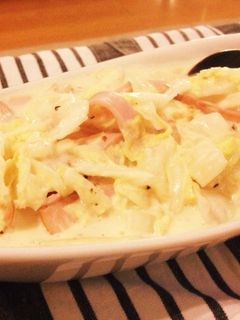 白菜とロースハムのクリーム煮-レシピのメイン写真