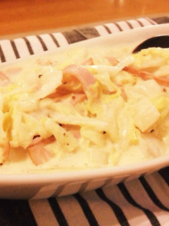 白菜とロースハムのクリーム煮-レシピのメイン写真