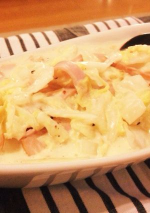 白菜とロースハムのクリーム煮-レシピのメイン写真