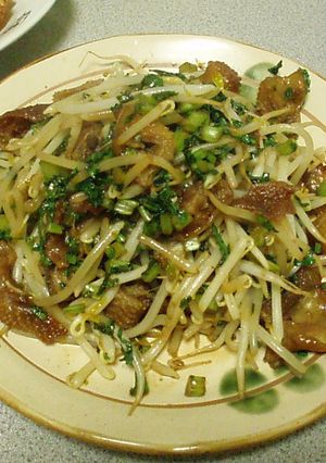 ピリ辛煮鶏皮ともやしの炒めもの-レシピのメイン写真
