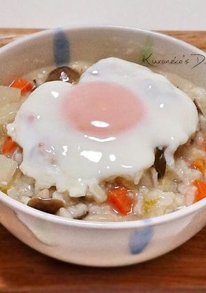 炊飯器お粥＊味噌煮込みうどん風-レシピのメイン写真