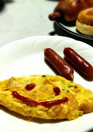 適当!パセリと玉ねぎのチーズオムレツ-レシピのメイン写真
