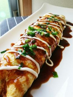 挽き肉とキャベツのお好み焼き風オムレツ♬-レシピのメイン写真