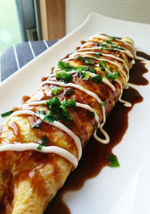挽き肉とキャベツのお好み焼き風オムレツ♬-レシピのメイン写真