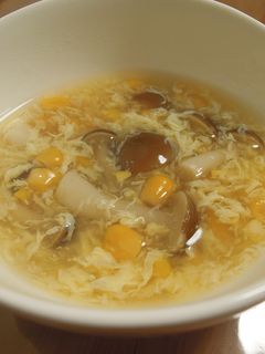 しめじとコーンの中華風かきたまスープ♡-レシピのメイン写真