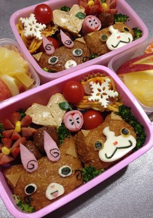 妖怪ウォッチ おいなり ジバニャン キャラ弁-レシピのメイン写真