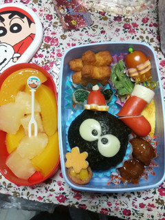 まっくろくろすけ キャラ弁 X'mas-レシピのメイン写真