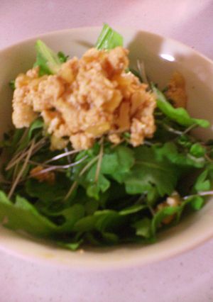 春菊の豆腐ドレッシングサラダ-レシピのメイン写真