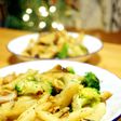 10分★ペンネと魚介のソテー