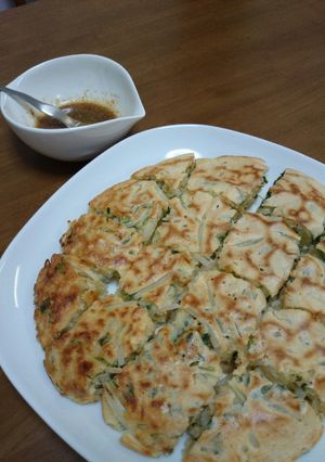 節約でも美味!!もやしとニラのチヂミ!!-レシピのメイン写真