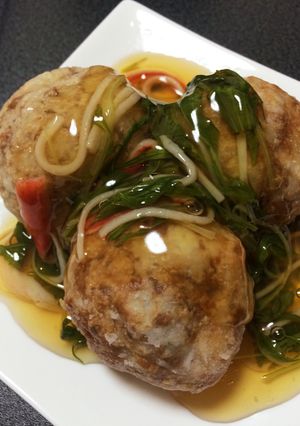 里芋の餡かけ揚げ団子-レシピのメイン写真