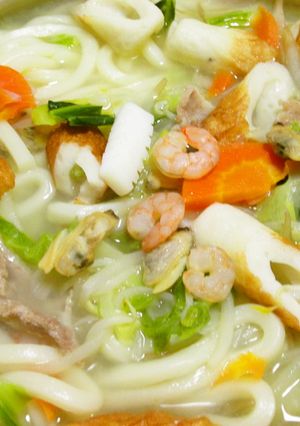 具だくさん！土鍋で作るちゃんぽんうどん♪-レシピのメイン写真